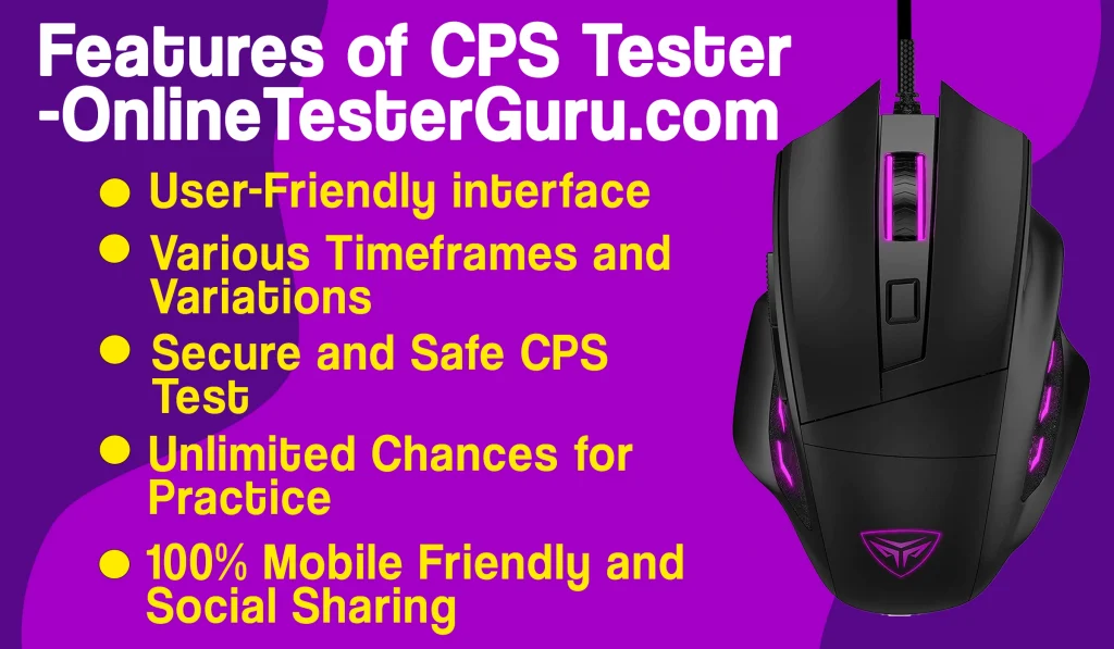 Features of CPS Tester